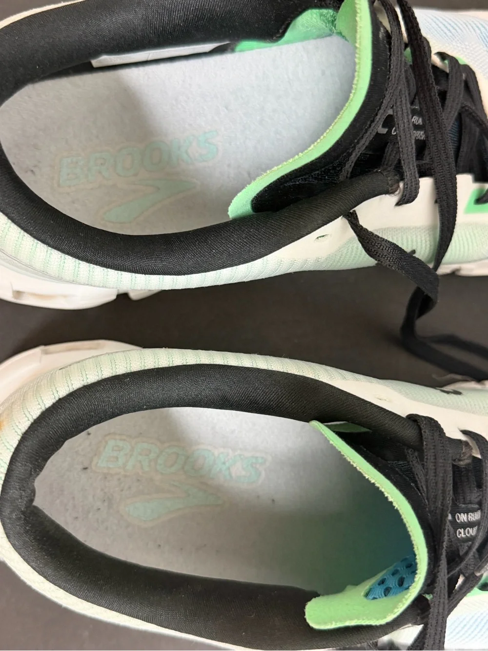 On Cloud 6 Push Horizon Honeydew White Blue Green 3MF10053001 Sneaker Men's SZ 9